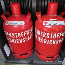 SWF Sauerstoffwerk  Friedrichshafen Pfandflasche VOLL 11 kg rot Propangas 