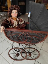 wunderschöner nostalgischer Puppenwagen ,  mit Porzellangriffen