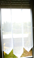 Türgardinen B 70cm Scheibengardinen Weiß L 150,160,150cm  Balkontür Gardinen