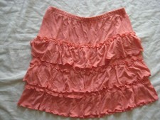 VINTAGE Hippie Zigeuner Minirock Volants ROSA 34 Viskose Stretchbund SUPER SEXY