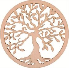 5 x Baum Blume des Leben Holz Esoterik Geschenk Untersetzer Hänger Sticker