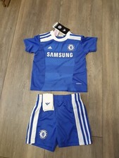CFC Chelsea Adidas neue Set Trikot/Hose/Socken  Größe 86 cm Baby Retro Blau/Weiß