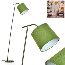 HOFSTEIN Lamezia Stehlampe Metall/Stoff Grün/Weiß Flur Wohnzimmer Stehleuchte