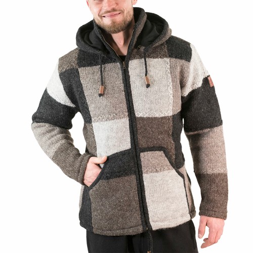 Herren strickjacke patchwork - herren,