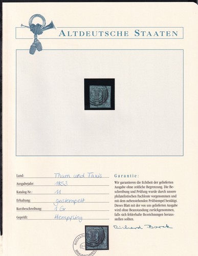 Thurn taxis 11 gestempelt - thurn,