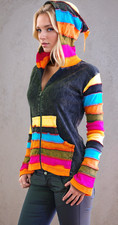 Gugel Patchwork Jacke Nepal