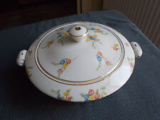 Porzellan Von Limoges Raynaud&Cie Suppenterrine Mit Blumen-Und Goldrand-Dekor