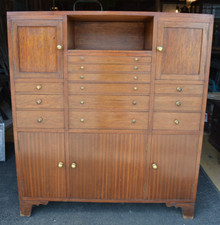 Mahagoni Zahnarzt Instrumenten Schrank Kommode Arzt Bauhaus design