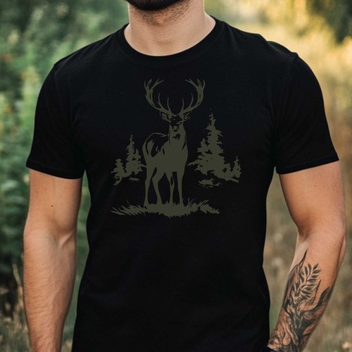 Shirt herren hirsch motiv - t-shirt,