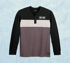 Harley Davidson Shirt ''MC Henley Colorblock - Black Beauty''