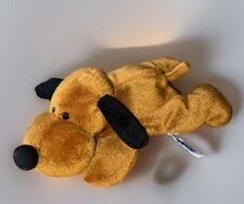 Nici Kuscheltier Vintage Beanie Hund braun, schwarzen Ohren/Nase, ca. 22 cm