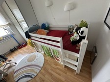 Kinder Halbhochbett Alex Weiß