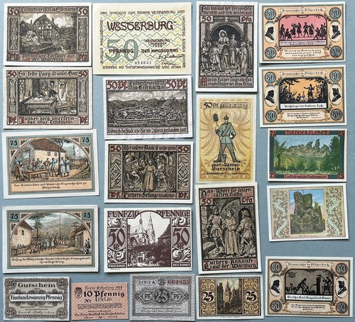 Notgeld sammlung 20 stück - notgeld,