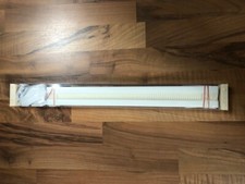 Jalousie Plissee  ERFAL Glasleistenmontage weiß-cream 428 x 863 mm / Neu