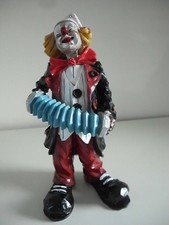 Clown .. Ziehharmonika .. Akkordeon .. Claudio Vivian .. 26 cm ..  Italien