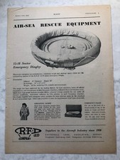 Flugzeugwerbung RFD LUFT-SEE RETTUNGSAUSRÜSTUNG NOTJOLLE LIEFERANTEN 1947