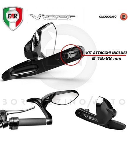 Bar end viper - shield, lever