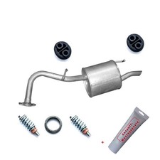 Endschalldämpfer  Auspuff  + Montagezubehör fur Toyota Yaris II 08/2005-12/2011