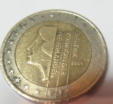 2 Euro Münze Niederlande 2001  Königin Beatrix