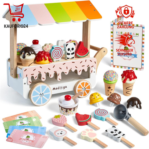 Holz eiswagen spielzeugset mit - holz,