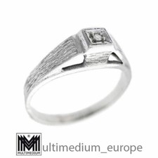 Modernist 333er Weißgold Ring