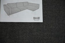 IKEA Bezug NOCKEBY 3er Sofa mit Recamiere RECHTS 902.804.21 Tenö dunkelgrau 2er