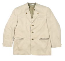 LANDHAUS C&A Trachten-Sakko Herren 48 Beige Faux-Wildleder Janker