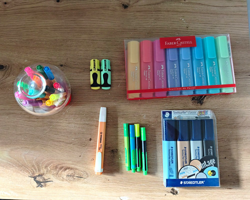 Textmarker fineliner set - +,
