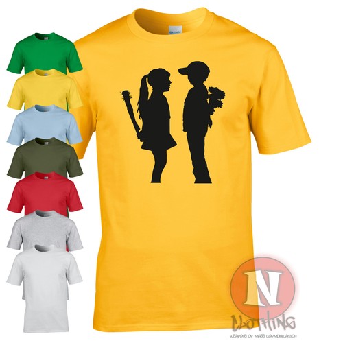 Banksy boy meets girl - boy,