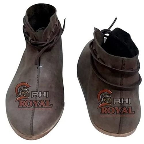 Wikinger leder schnürstiefel - wikinger,