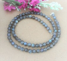 6 mm   Labradorit Edelstein  Kette, oder  Armband -  Silber ,verschiedener länge