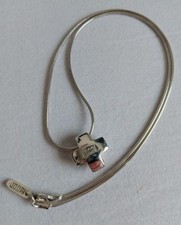 Joop! Kreuzkette Halskette mit Kreuzanhänger, silber (41,5 cm)