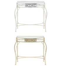 Beistelltisch Balkontisch Couchtisch Tisch Französischer Stil Metall 82x39x76 cm