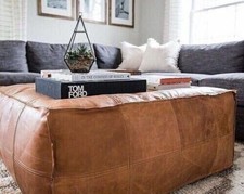 Boho Couchtisch Pouf abgenutzt