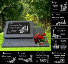 Grabstein Gedenkstein ca.60x40 Granit Rose Kerze Stütze Grabmal Urnengrab