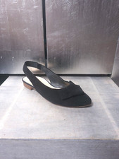 Neuwertige PAUL GREEN Ballerinas Gr 36 (3,5) schwarz Wildleder Sling Pumps #S650