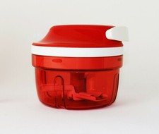 TUPPERWARE D158 TURBO CHEF ROT Zwiebelschneider Happy Quick NEUES Design