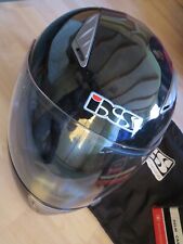 Sturzhelm / Helm für Moped oder Motorrad, schwarz, Glanz, Gr. M, Sonnenblende 