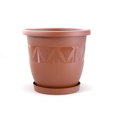 Blumentopf mit Untersetzer