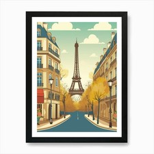 Paris Straße mit Eiffelturm