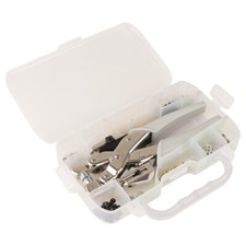 Lochzange und Ösenzange im Plastikkoffer, inkl. 160 Ösen ø 3+5mm