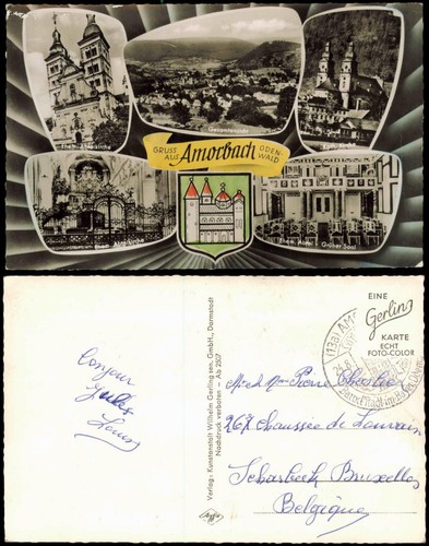 Ansichtskarte amorbach - ansichtskarte,