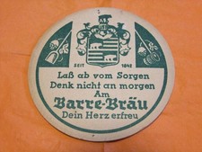 Bierdeckel ,  Barre- Bräu , Dein Herz erfreu