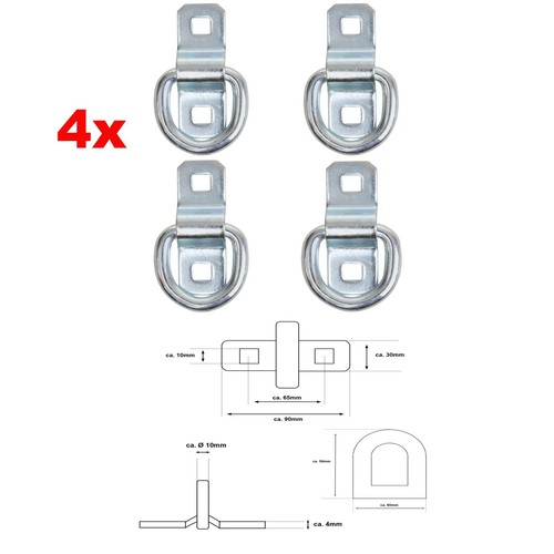 Zurrbügel zurröse - 4x,