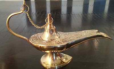 Aladin Genie Oil Brass Lamp