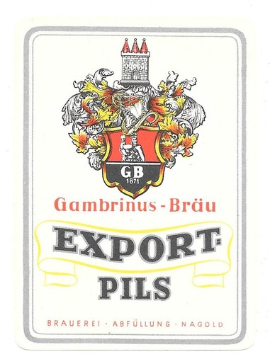Bieretikett gambrinus brauerei - bieretikett, gambrinus-brauerei