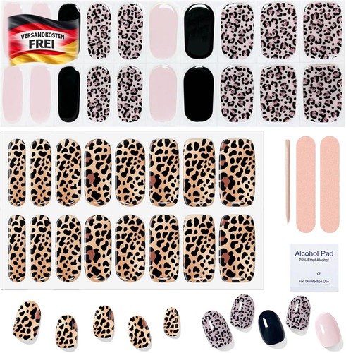 Nagelfolie leopard muster - nagelfolie,