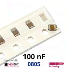 100 nF 0805 SMD-Keramikkondensatoren | 10% 50V 125°C X7R 100nF Kerko