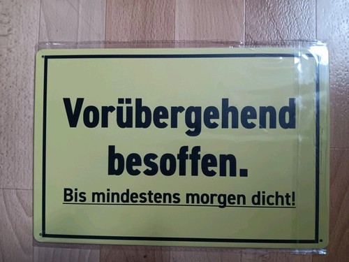 Bier spruch metallschild - bier,