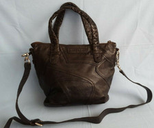 LIEBESKIND Berlin schöne Tasche mit Nieten & Schultergurt selbst schwarz gefärbt